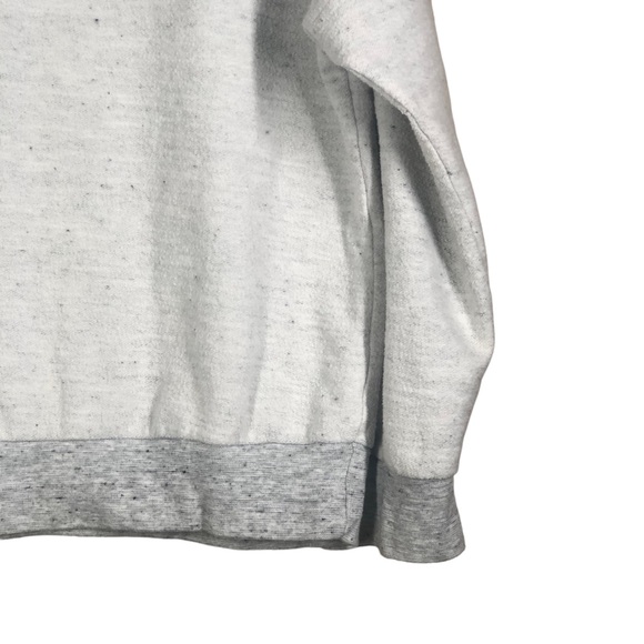 Monrow Reverse Contrast Rib Gray Raglan Sweatshirt - Picture 6 of 9